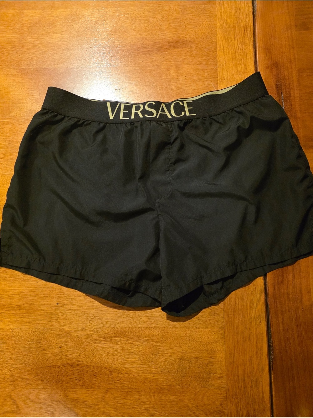 Versace Swim Trunks with Gold Logo Waistband size 7 Medium